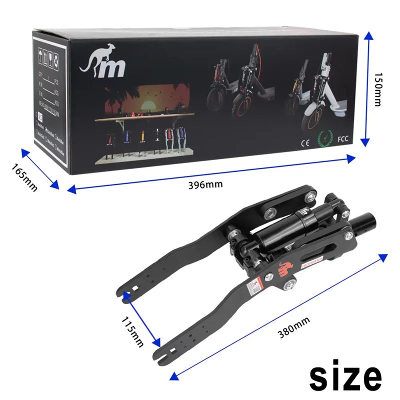 Monorim MXS0 Federung für Segway Ninebot Max G30 – Front Suspension Kit mit Scheibenbremsen-Upgrade (FB MX0)