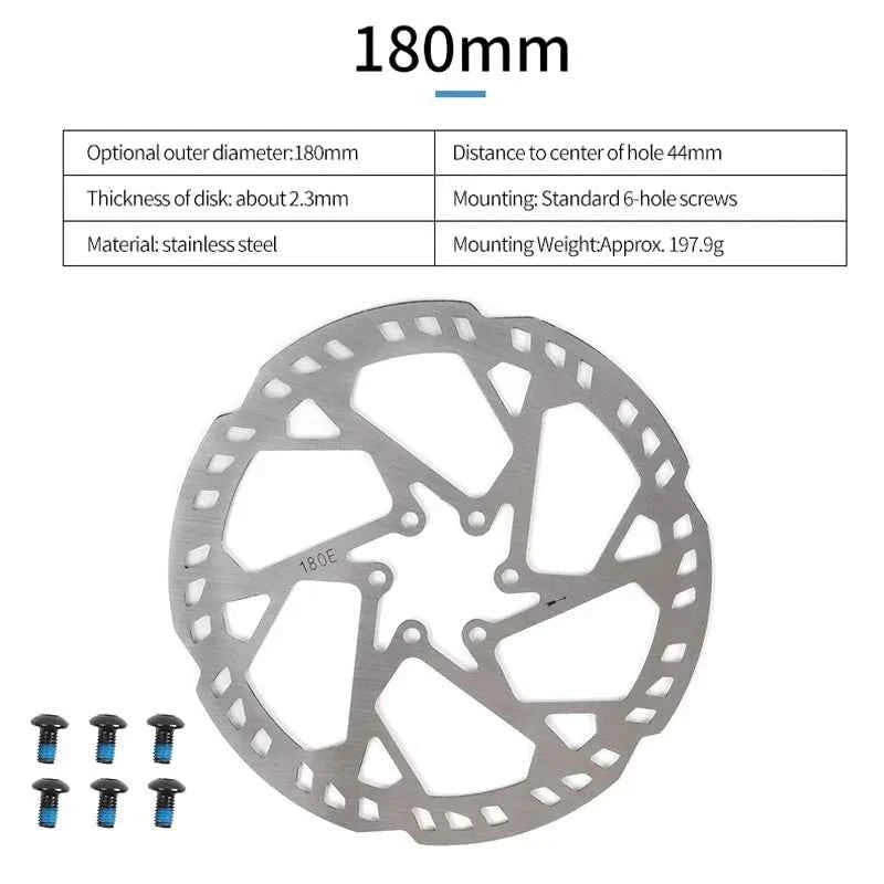 Bicycle Disc Brake Disc 140/160/180/203mm For Power Assisted Bicycle Stainless Steel Thickening 2.3 mm Disc Brake Discs