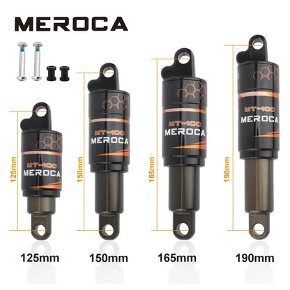MEROCA Hinterer Stoßdämpfer 125–190 mm – Öl-Feder Dämpfer für Fahrrad, MTB & E-Scooter