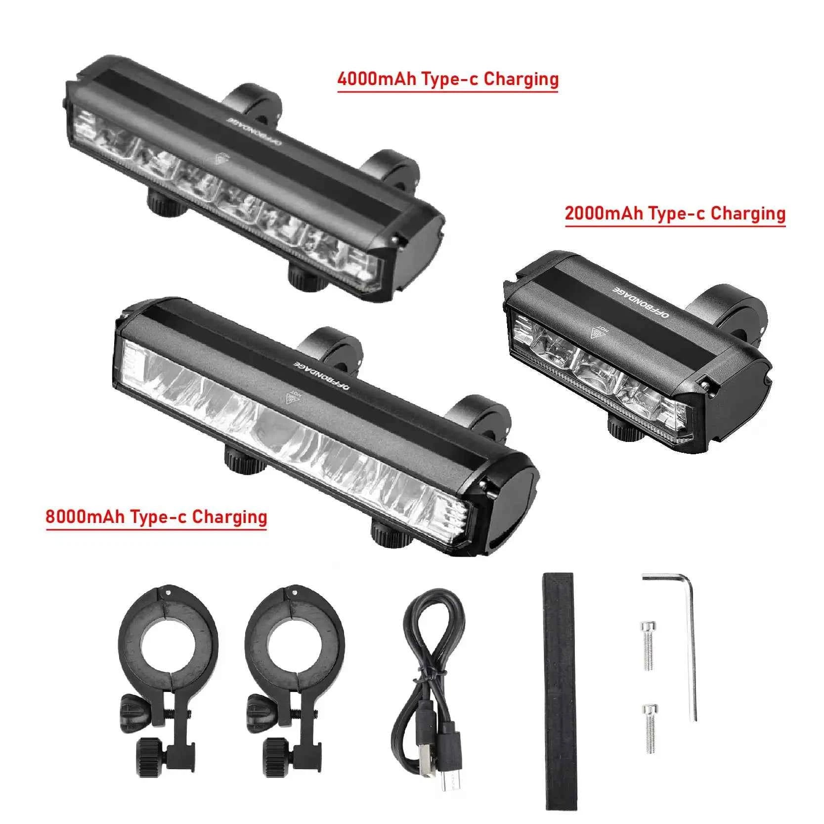 Front LED Light For Xiaomi Ninebot Electric Scooter 2000mAh 4000mAh Waterproof Flashlight USB Charging Bicycle Cycling Lamp
