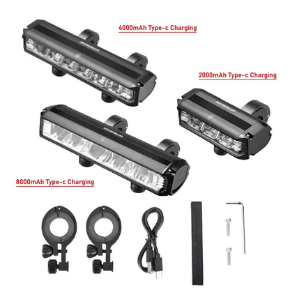 Front LED Light For Xiaomi Ninebot Electric Scooter 2000mAh 4000mAh Waterproof Flashlight USB Charging Bicycle Cycling Lamp